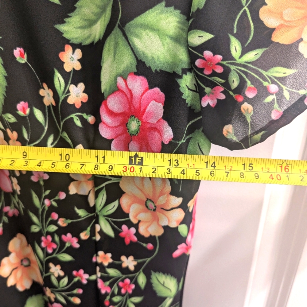 ⭐⭐READ!! ⭐ Womens White Stag Short Sleeve Chiffon Dress Floral ⭐⭐  - Picture 6 of 8